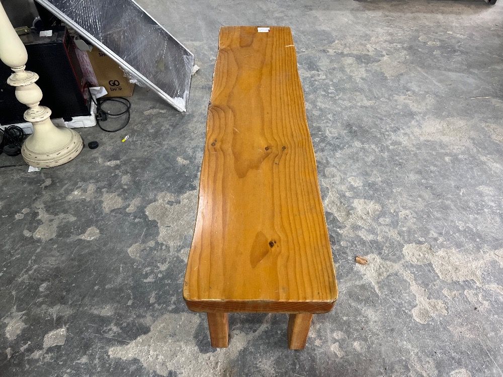 (S)Solid Wood 6-seater Dining table set with 2 Benches / Set meja makan ...