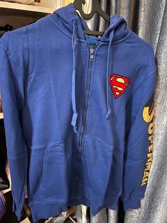 Superman Jacket Blue Hoodie - AUTHENTIC DC COMICS SUPERHERO STORE