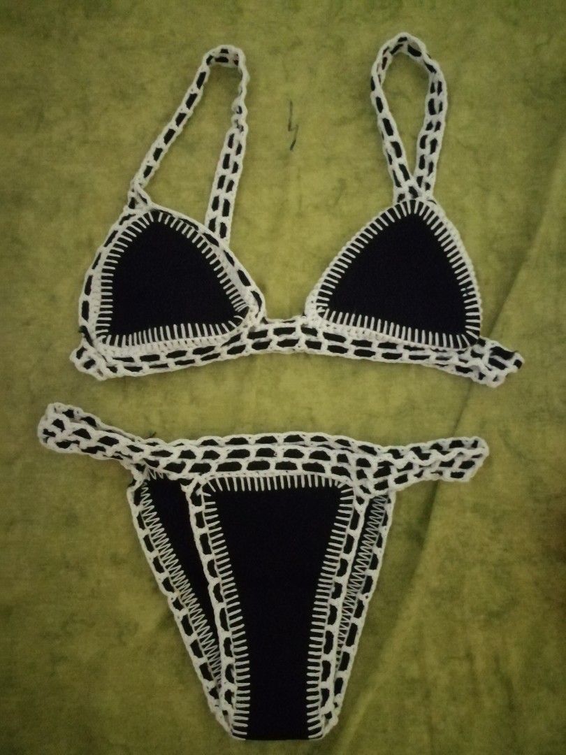 Swimsuit Black and white, Women's Fashion, Swimwear, Bikinis