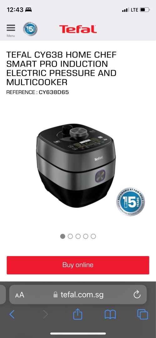 Tefal pressure cooker cheap cy638