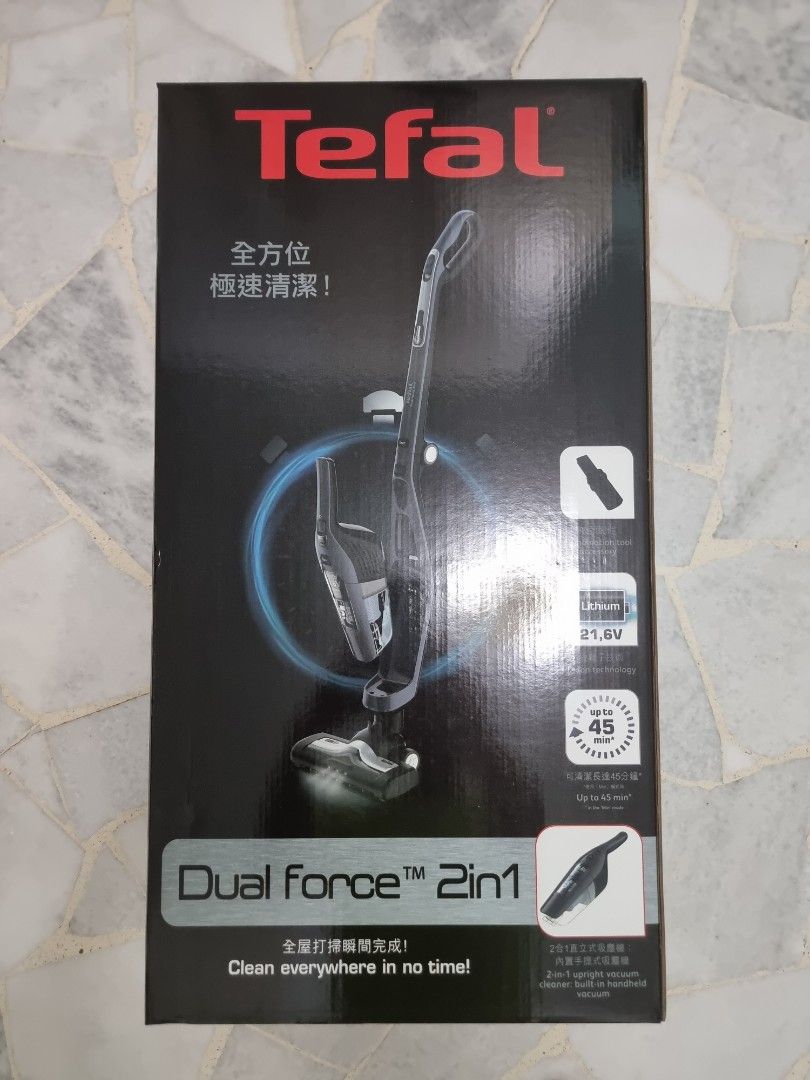 Tefal dual force 2 in 1 vacuum - brand new, TV & Home Appliances ...