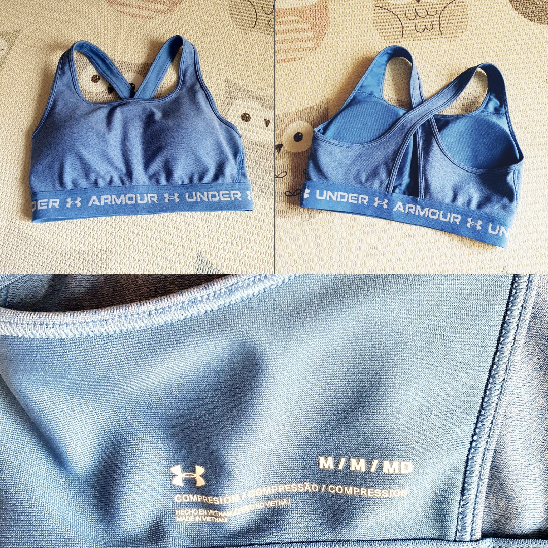 Under Armour Crossback Sports Bra, Women's Fashion, Activewear on Carousell