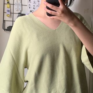 Uniqlo Sweater 3D Knit Lime Green