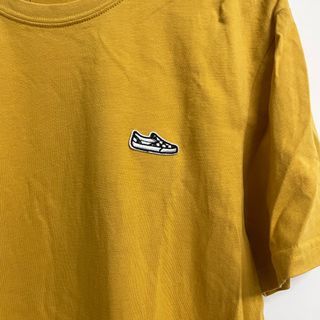 Vans薑黃色基本款鞋子刺繡背後印刷短袖上衣