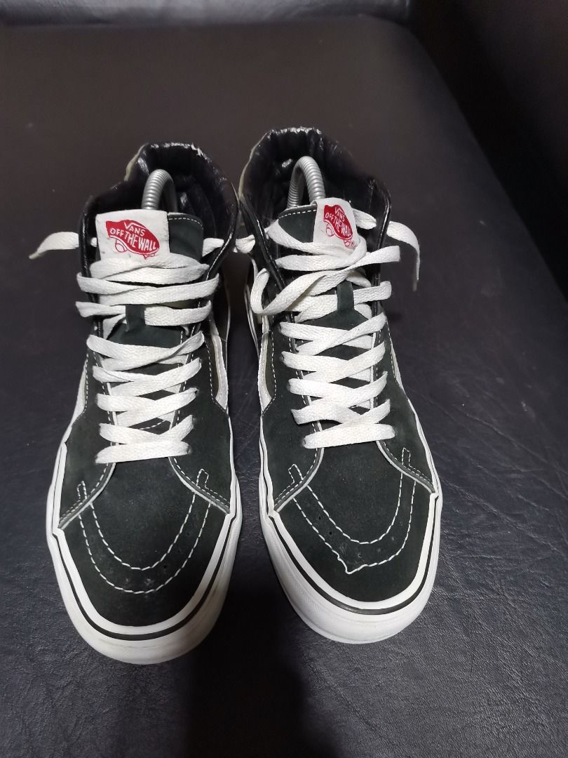 Vans sk8 hi black and white, Men's Fashion, Footwear, Sneakers on Carousell