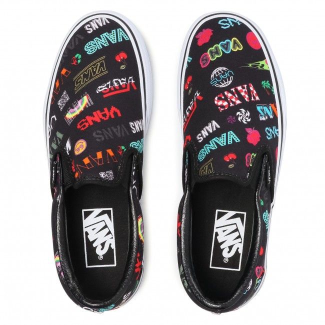 Colourful slip on sale on vans