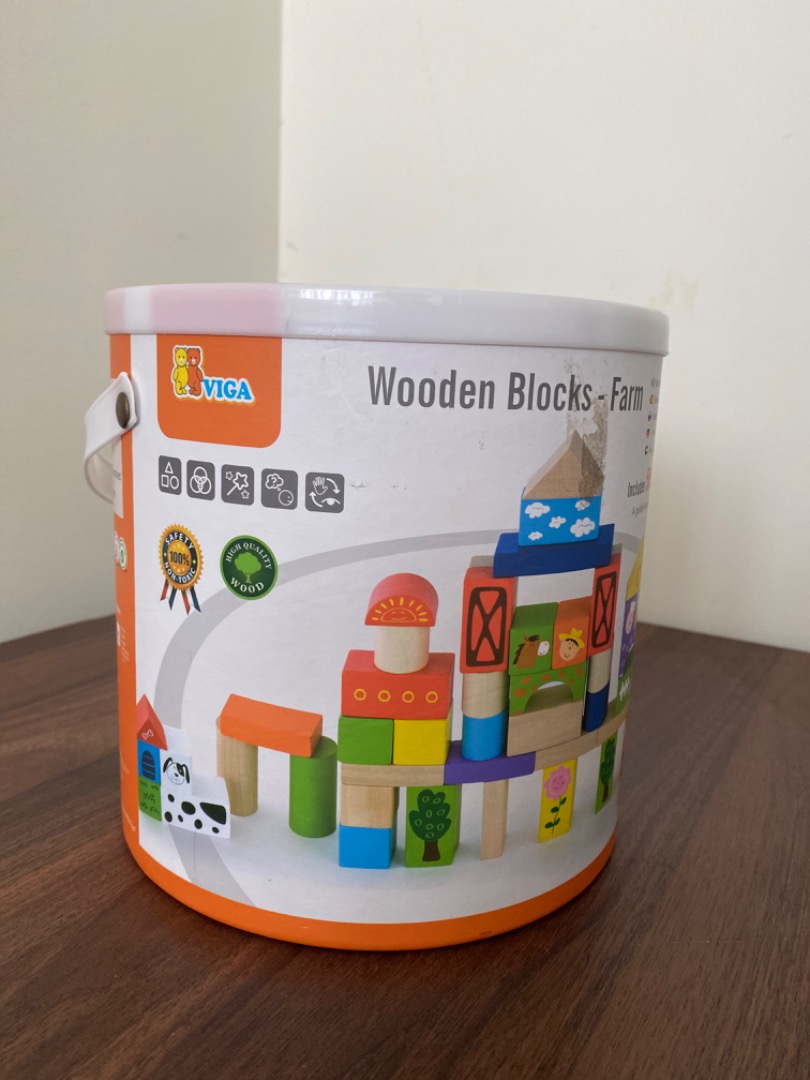 VIGA Wooden Blocks, Hobbies & Toys, Toys & Games on Carousell