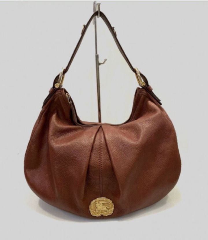 Vintage Burberry Prorsum Hobo Bag Brown Shoulder Handbag