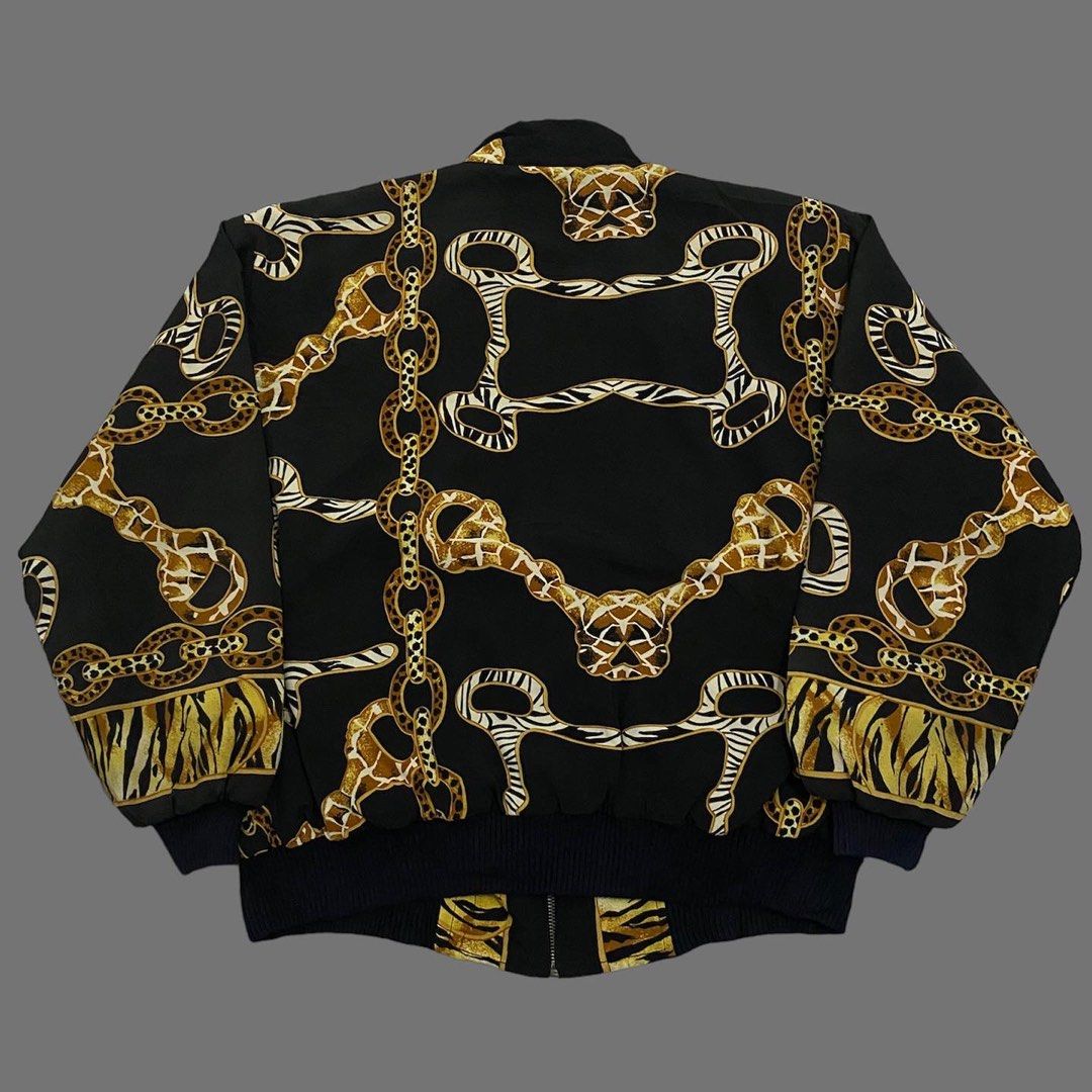 Vintage Jacket Gold Chain, Fesyen Pria, Pakaian , Baju Luaran di Carousell