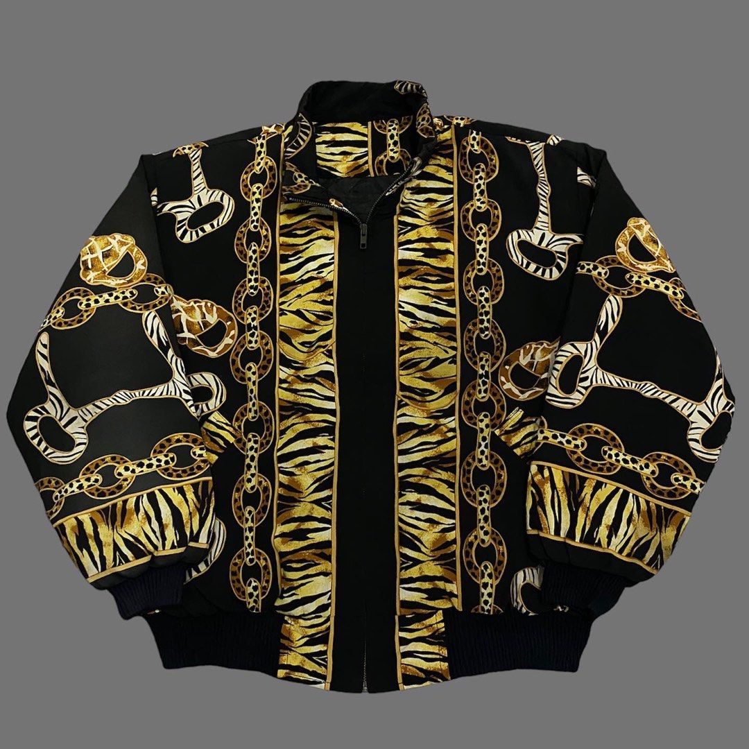 Vintage Jacket Gold Chain, Fesyen Pria, Pakaian , Baju Luaran di Carousell