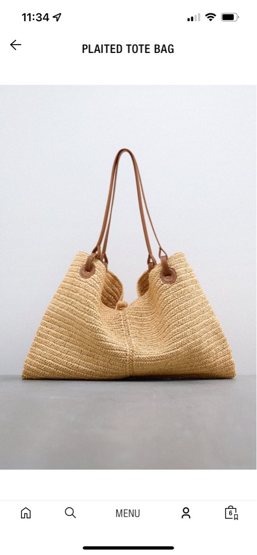 Zara plaited tote bag discount