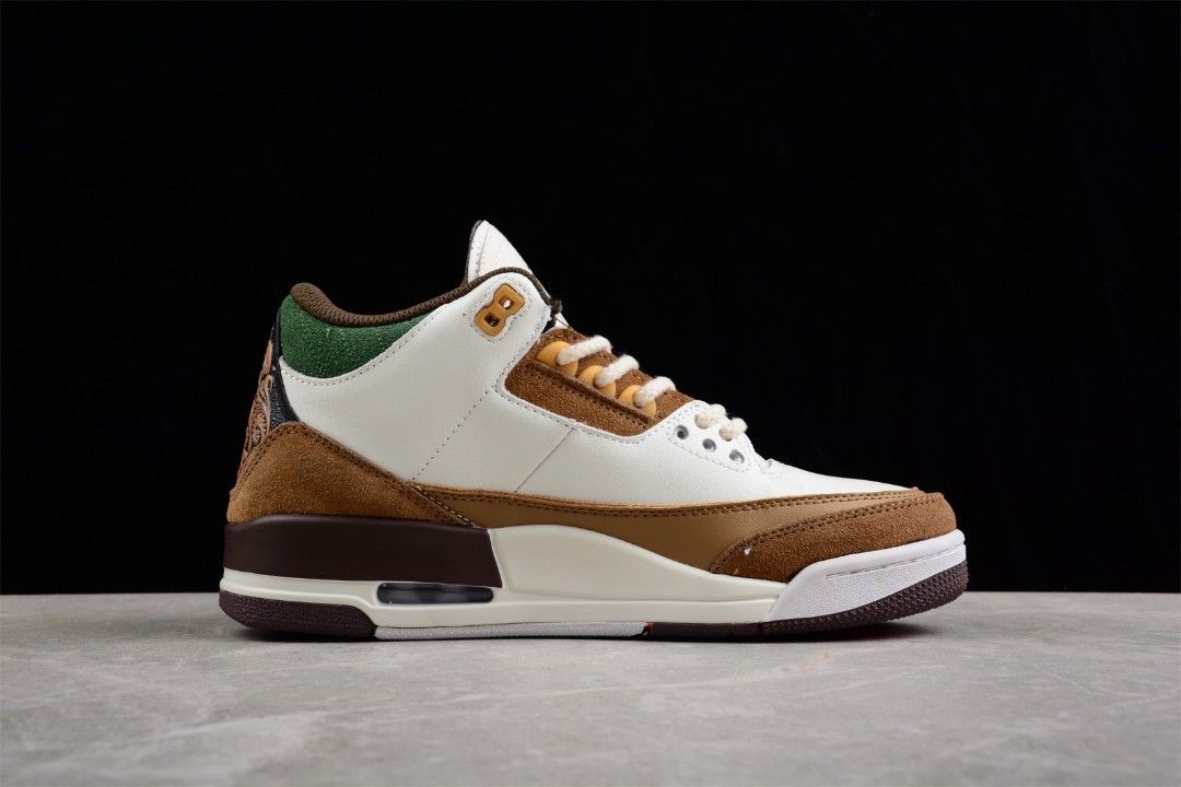 Air Jordan 3 Retro Mocha Olive Gold Tiger Men s Fashion