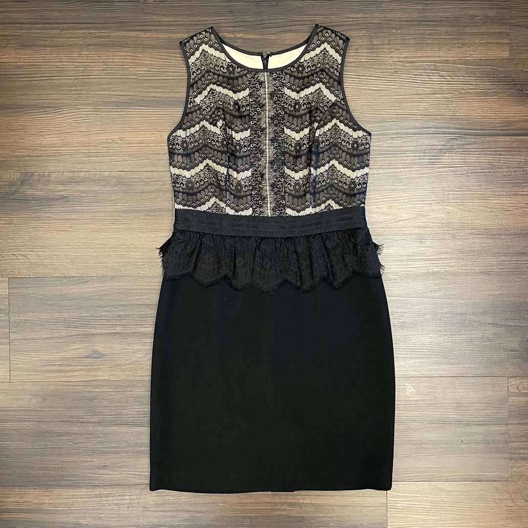 Ann taylor black lace hotsell dress