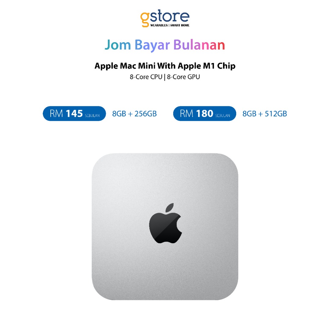 Apple Mac Mini with Apple M1 Chip (8 Core CPU, 8 Core GPU, 8GB+256GB ...