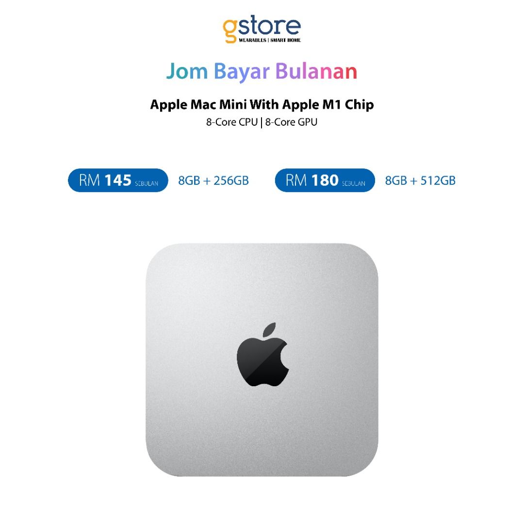 Apple Mac Mini with Apple M1 Chip (8 Core CPU, 8 Core GPU, 8GB+256GB ...