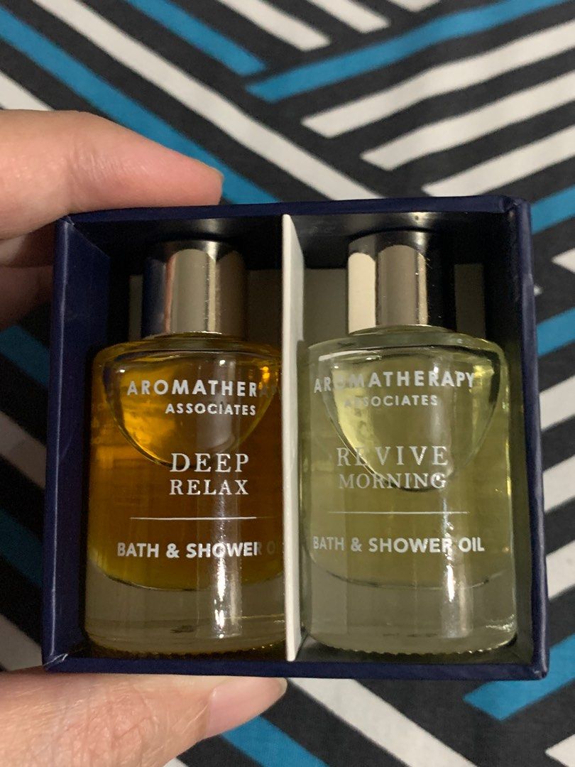 Aromatherapy Associates (Category: Bath) located in Cainta. Submitted by JCJ_shoppe (Listing ID 1197121938, Image 3). Description: AROMATHERAPY ASSOCIATES Bath & Shower Oils Deep Relax/ Revive Morning 2 x 9ml Country of Origin - UK This must-have sleep and revive duo contains our multi award-winning Bath & Shower Oils, Deep Relax and Revive Morning. Each containing three therapeutic bath or shower experiences to truly energise or deeply relax you