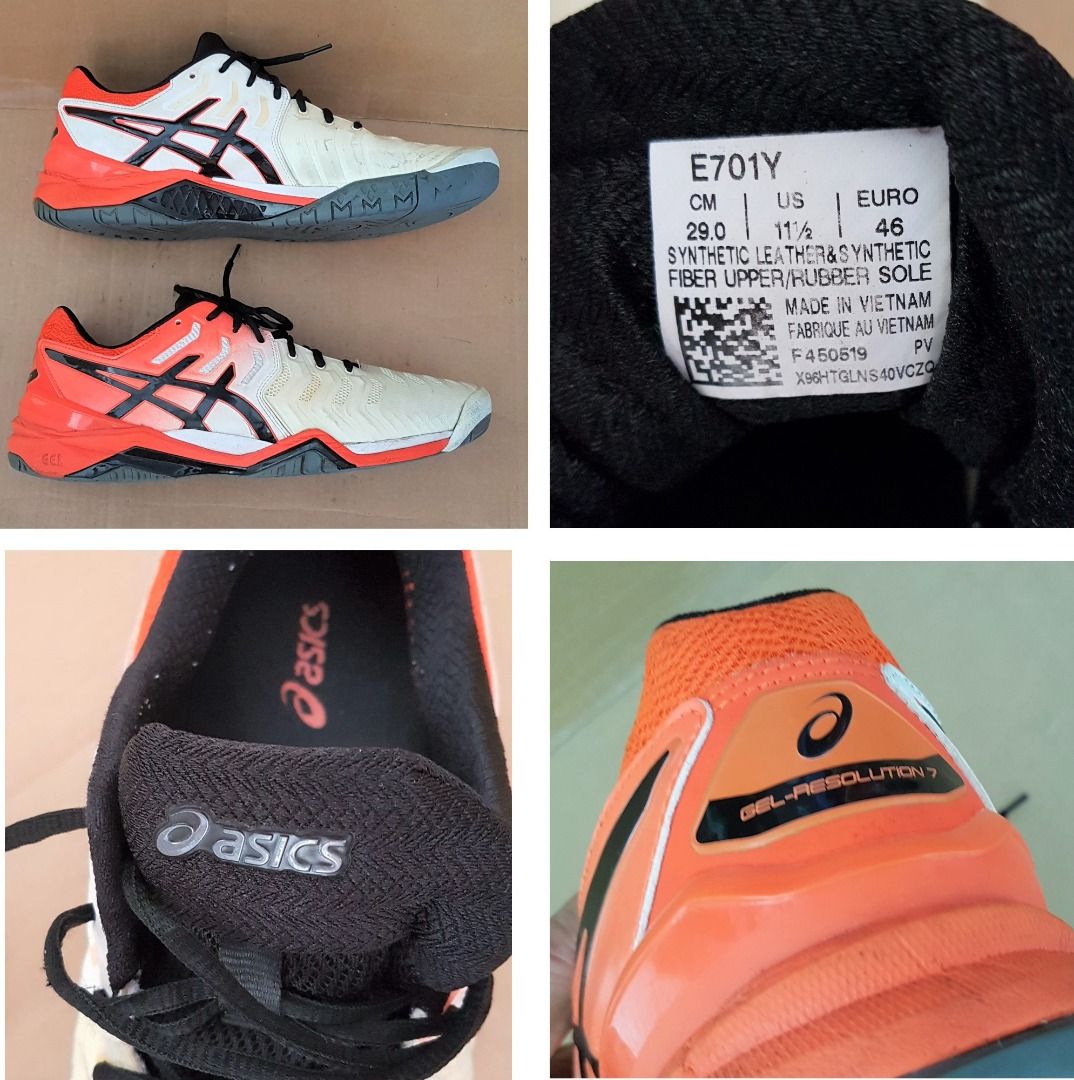 Asics gel resolution 7 white/koi/black men's shoes best sale