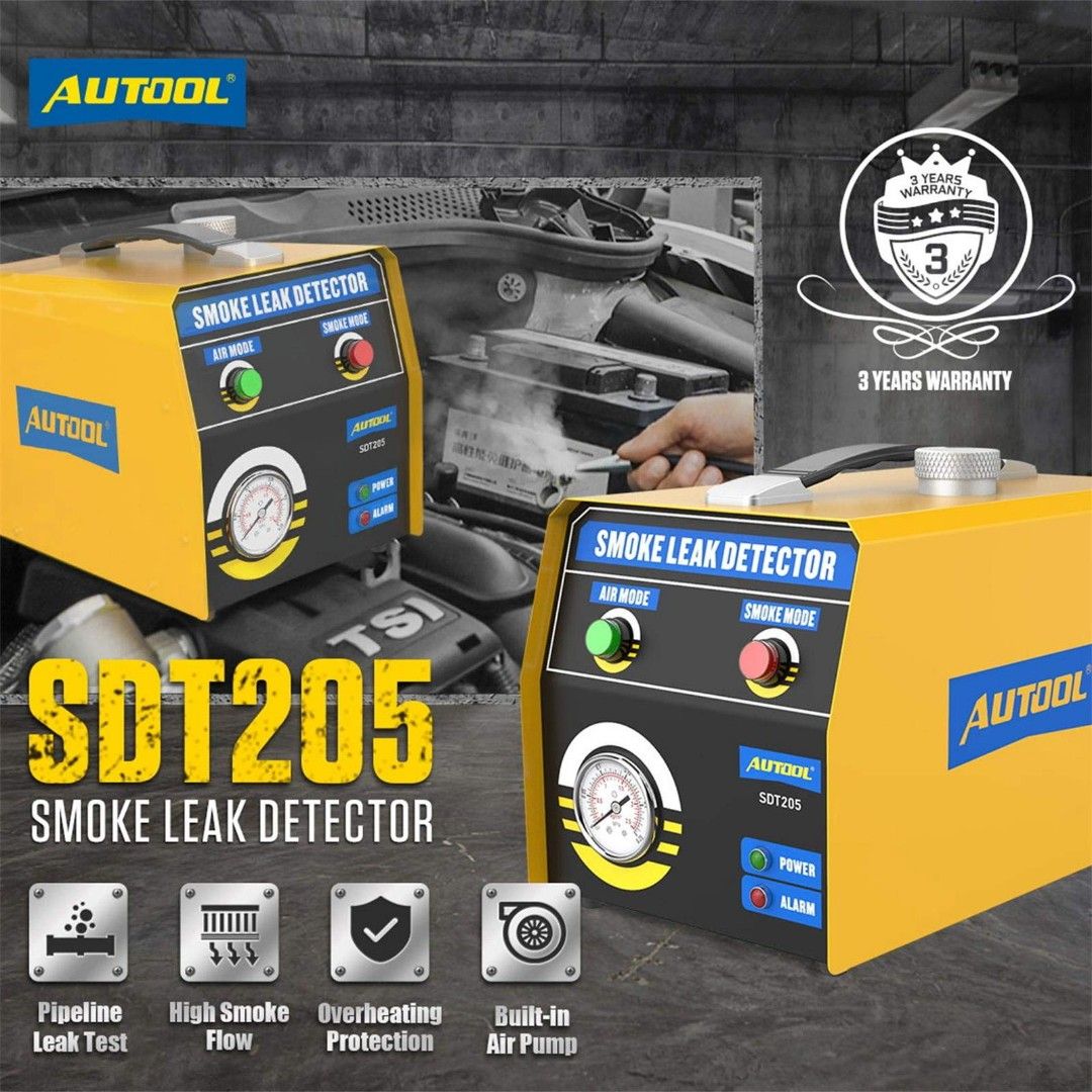 AUTOOL SDT205 Smoke Leak Detector, 2 Mode Automotive Fuel leakage