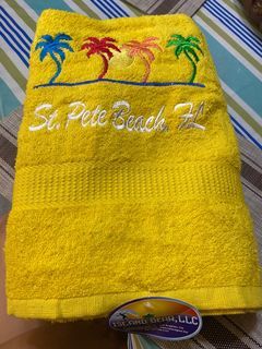 Beach towel in yellow