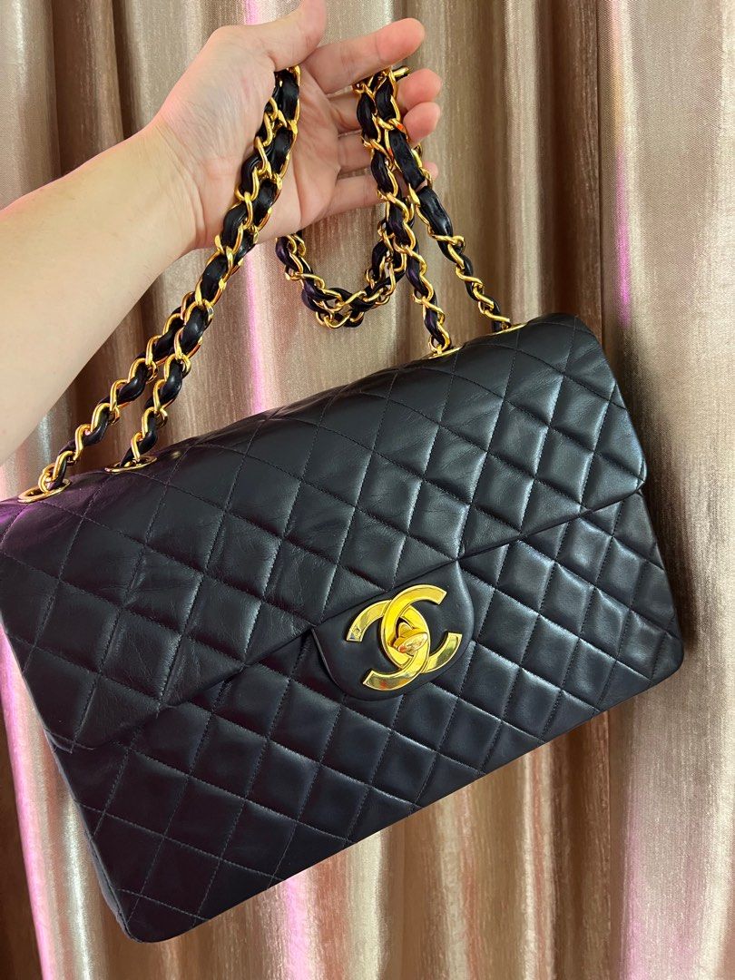 🔥BEST PRICE🔥VGC Chanel Vintage Classic Xl Jumbo Flap Black Ghw, Luxury,  Bags & Wallets on Carousell