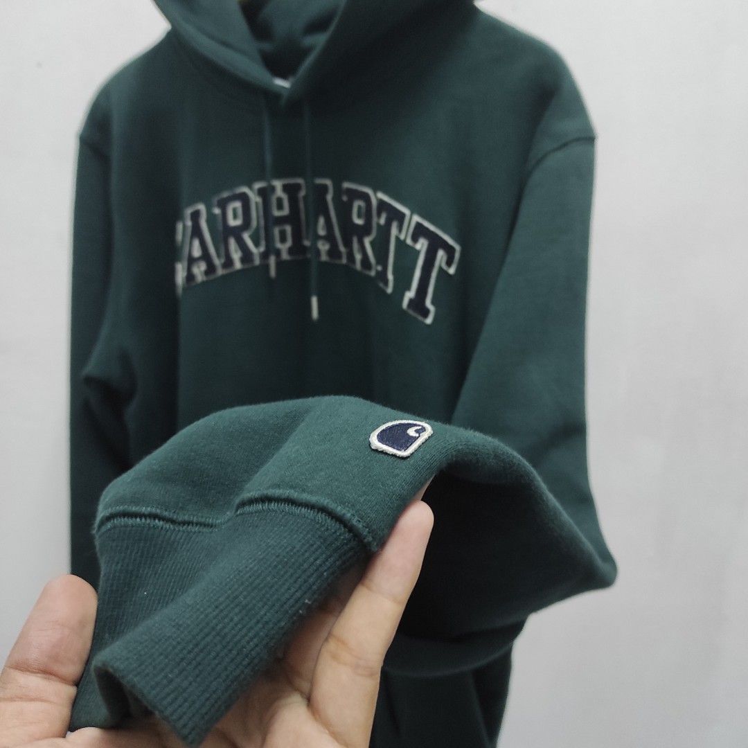Carhartt Hoodie Spellout Size L Pit 24
