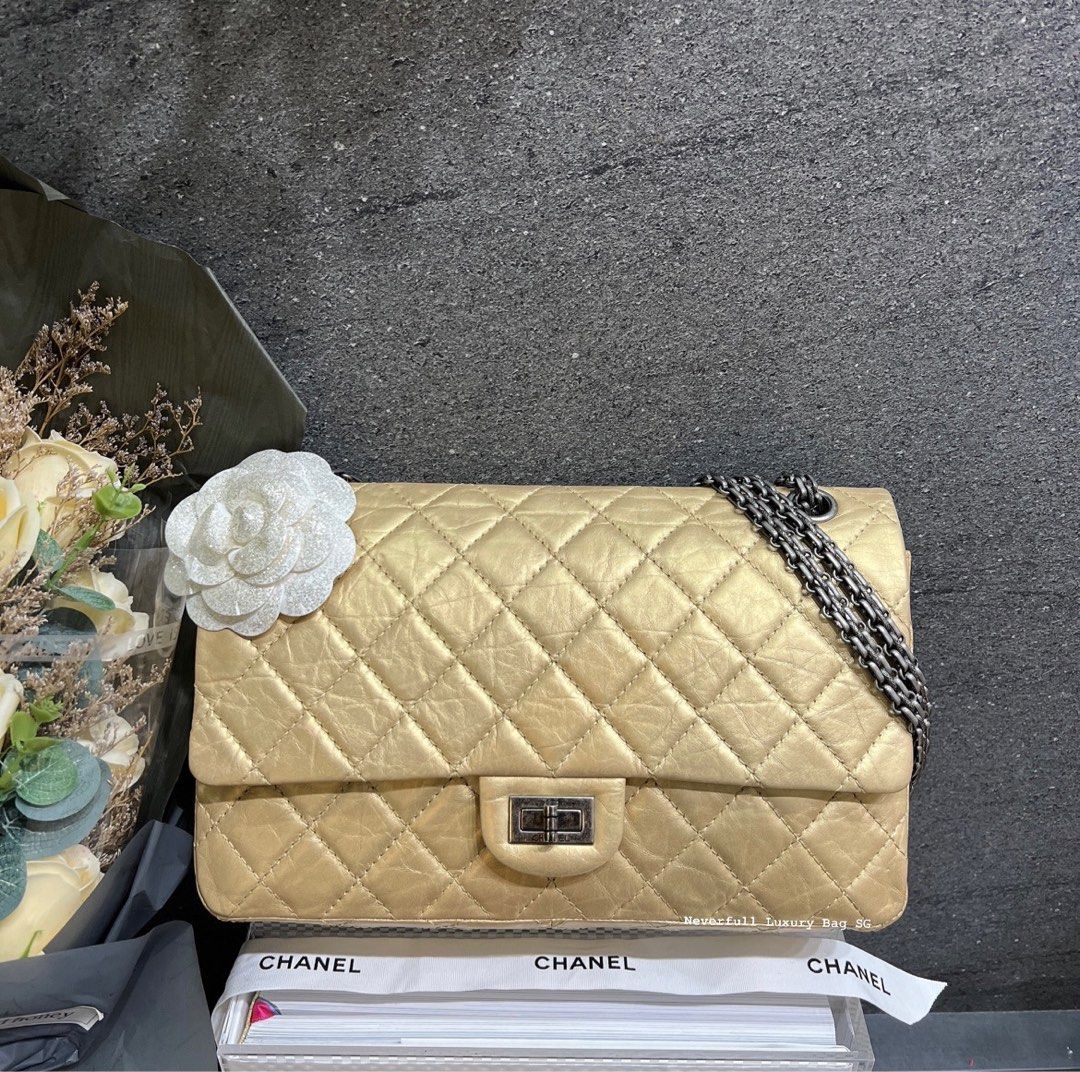 Chanel Reissue 2.55 Flap Bag Quilted Aged Calfskin 226 Gray