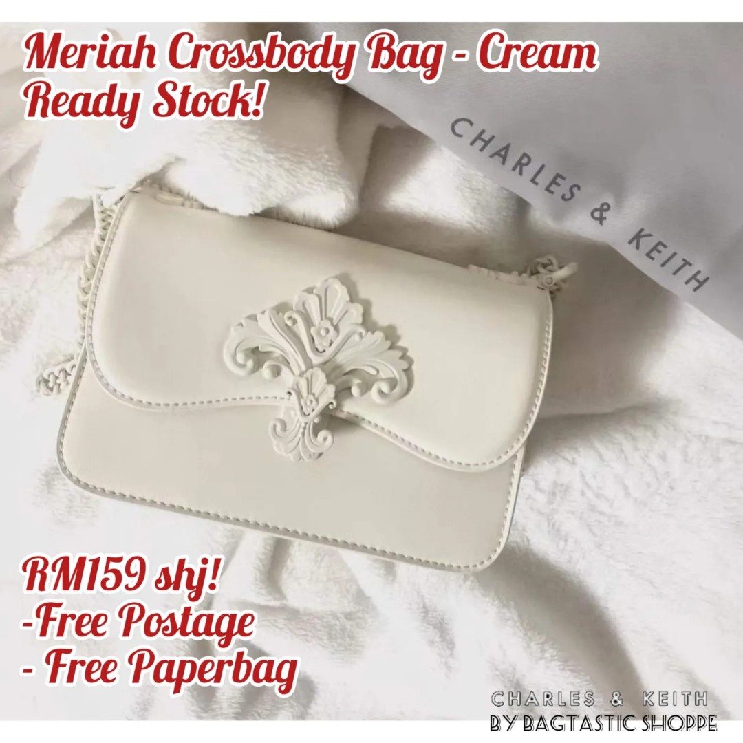 Cream Meriah Chain Strap Crossbody Bag - CHARLES & KEITH International
