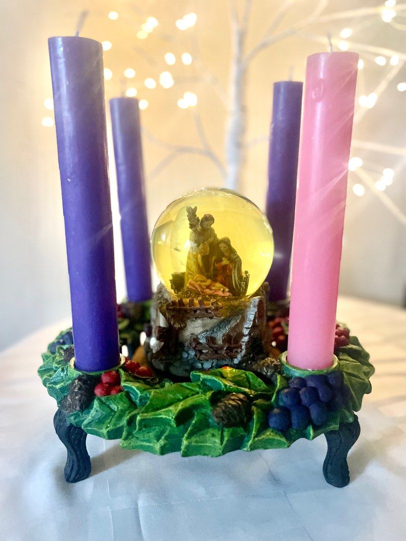 Christmas Advent Wreath Candle Holder Candles included Furniture