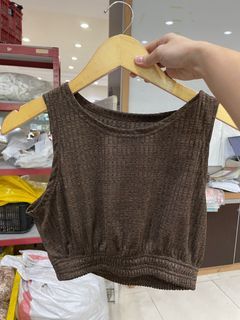 Crop top karet perut