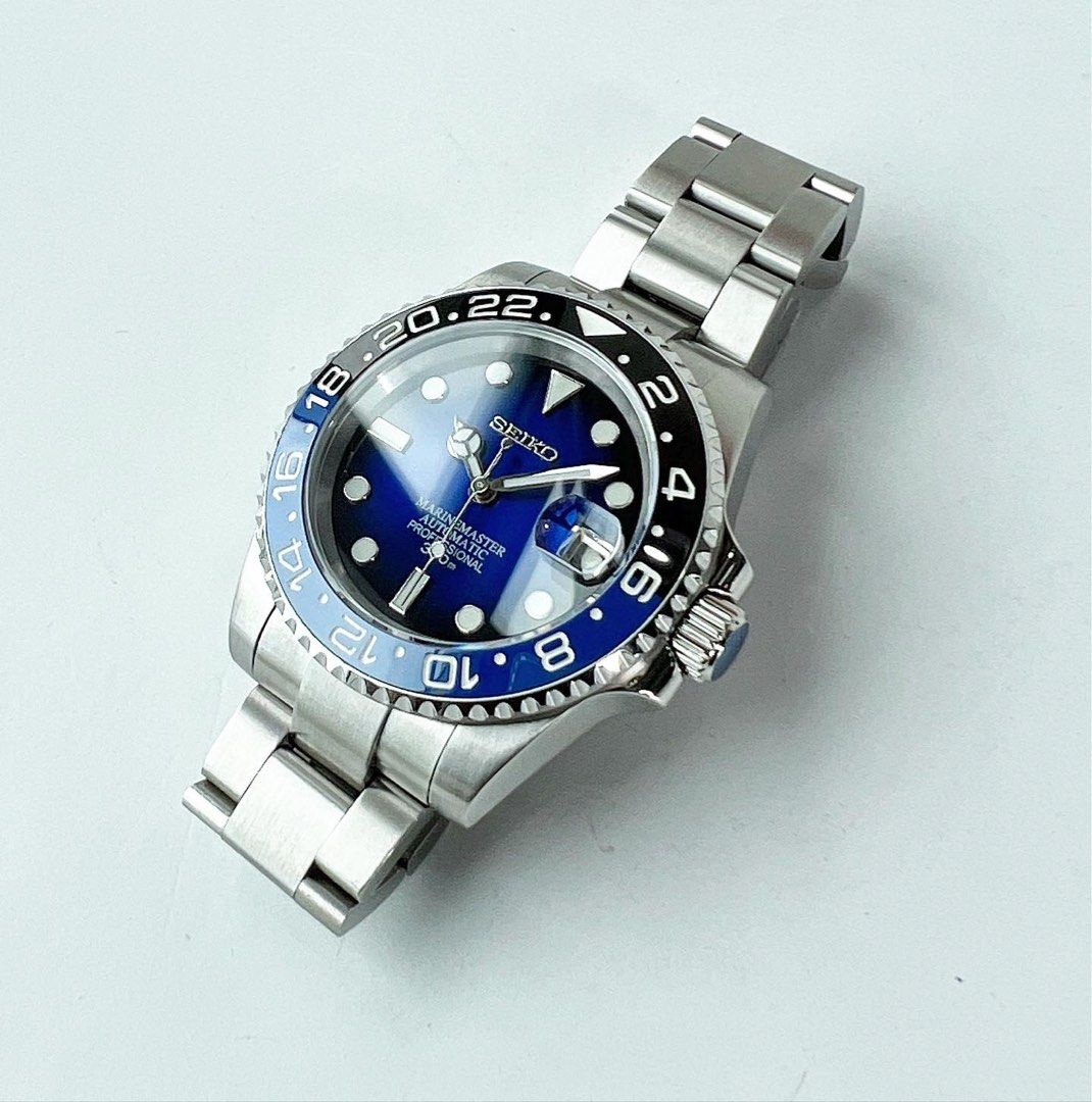 Custom Seiko Mod Blue Batman GMT, Men's Fashion, Watches & Accessories,  Watches on Carousell