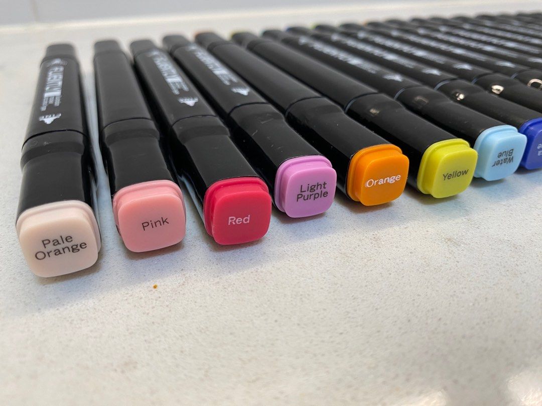 Daiso Alcohol Based Markers Full Set Fluently Markers Lot, Hobbies