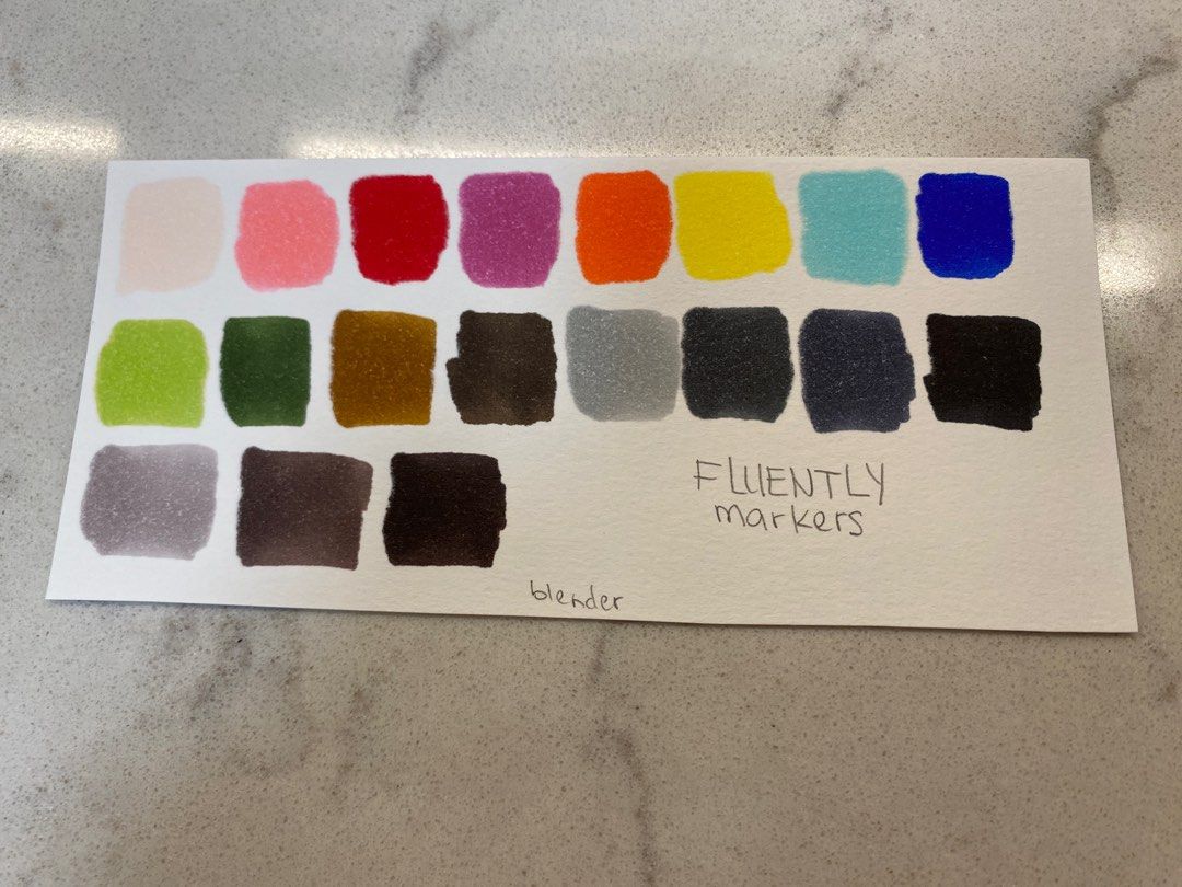 Daiso Alcohol Based Markers Full Set Fluently Markers Lot, Hobbies