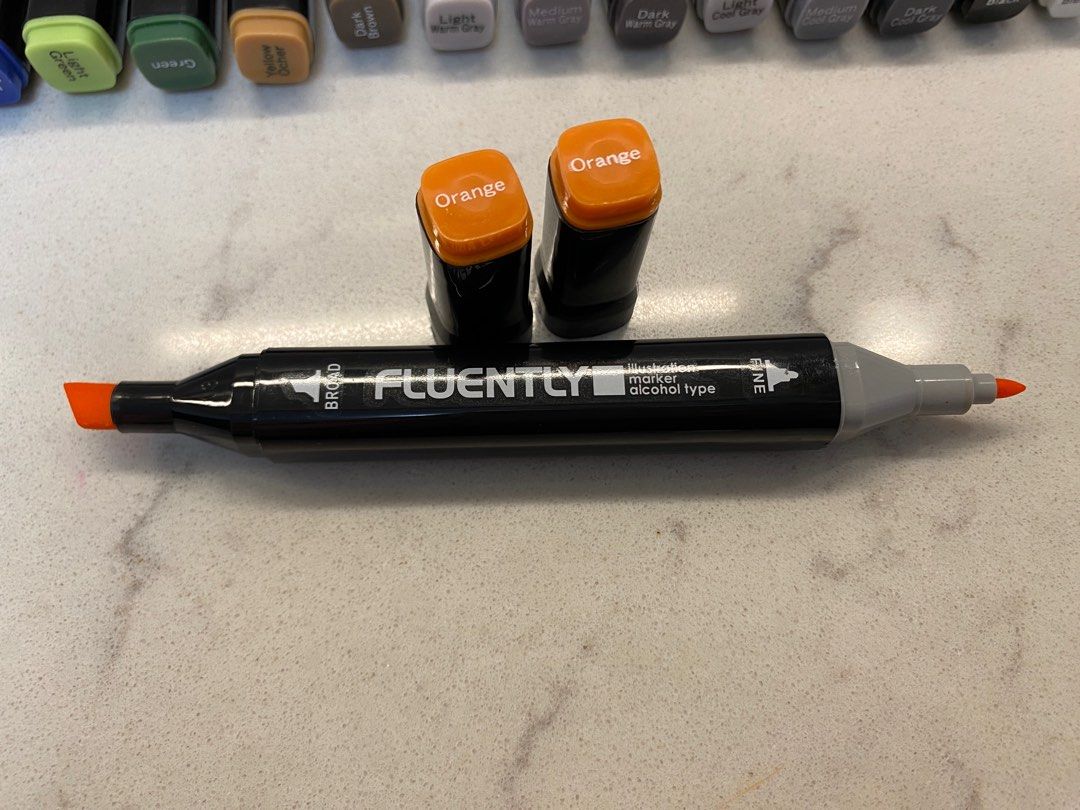 Daiso Alcohol Based Markers Full Set Fluently Markers Lot, Hobbies