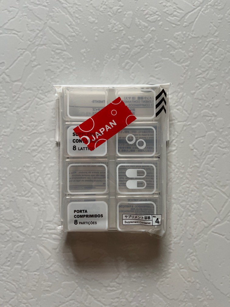 Daiso supplement container 8 lattice, Everything Else on Carousell