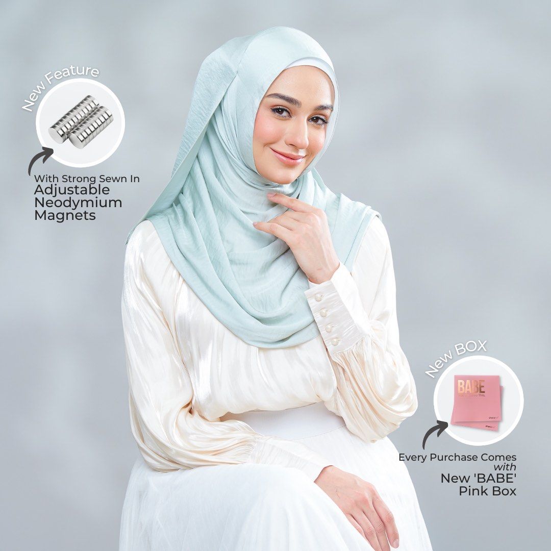 Eden Series by Shera Lee in Tea Green, Women's Fashion, Muslimah