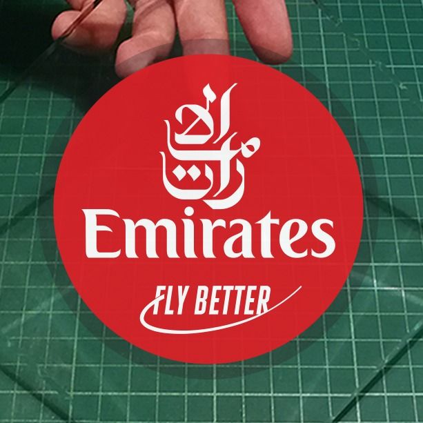 Emirates Airlines - Fly Better . Souvenir Static Cling Car Decals