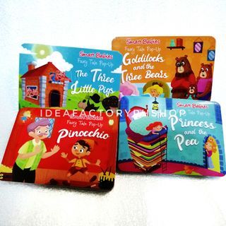 Fairy Tales Pop-Up Book Smart Babies Goldilocks Princess Pea Pinocchio Three Little Pigs