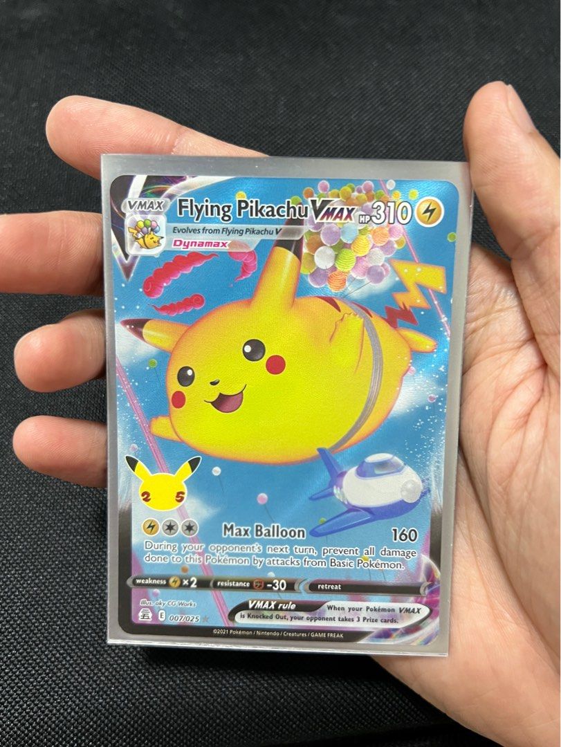 (+ 1 FREE CARD) Flying Pikachu VMAX, Surfing Pikachu V, Pikachu 005/025