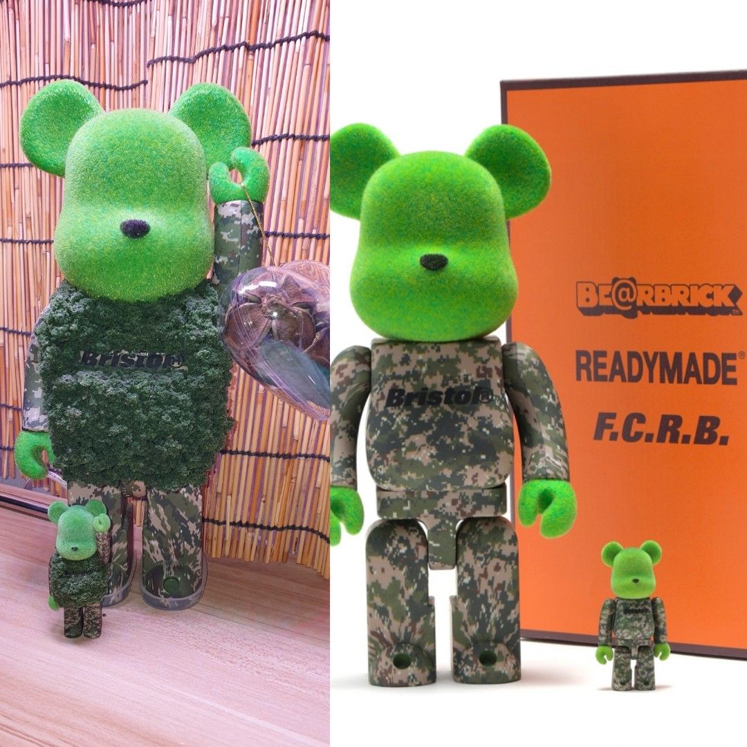 FREE DELIVERY Limited Edition Flocky ReadyMade F.C.R.B. Bristol 400% + 100%  Bearbrick Bear brick Medicom