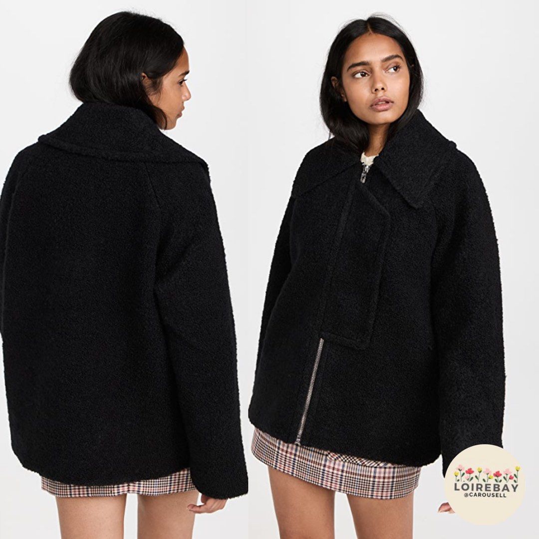 Ganni teddy coat top