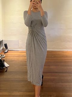 Gray knotted dress