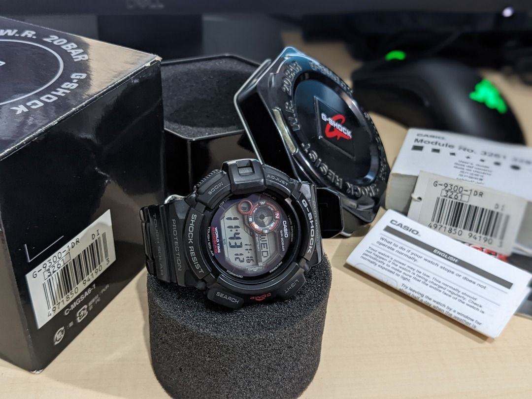 GShock G9300-1DR Mudman Tough Solar, Men's Fashion, Watches ...