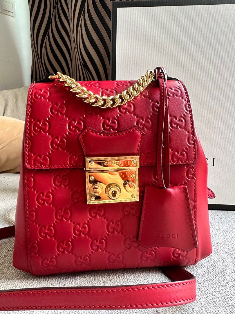 Gucci red mini new arrivals backpack