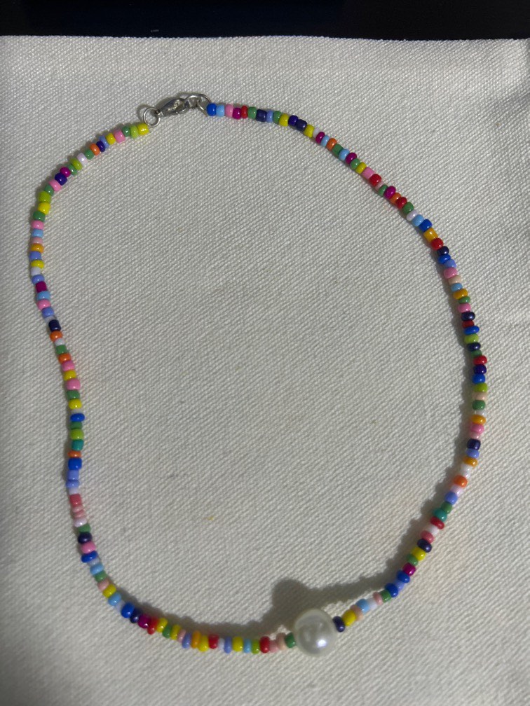 Rainbow best sale pearl necklace