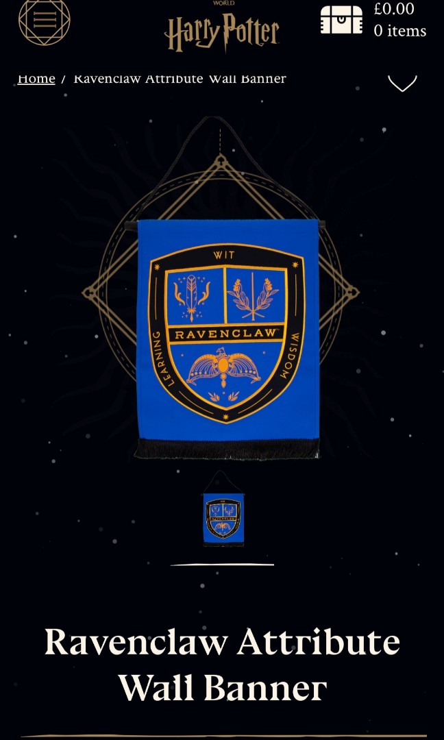 Wall Banner Ravenclaw, Harry Potter