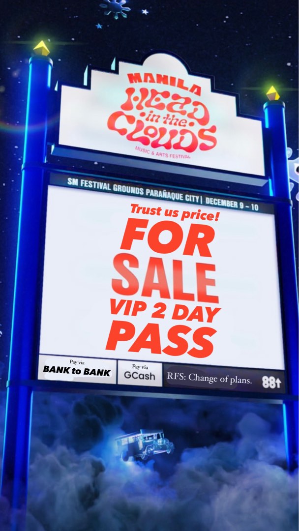 HEAD in the CLOUDS VIP 2 DAY PASS, Tickets & Vouchers, Event Tickets on