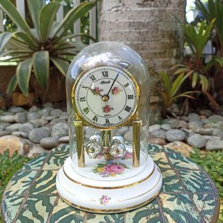 Hermle Porcelain Torsion  Anniversary Clock, Made In Germany