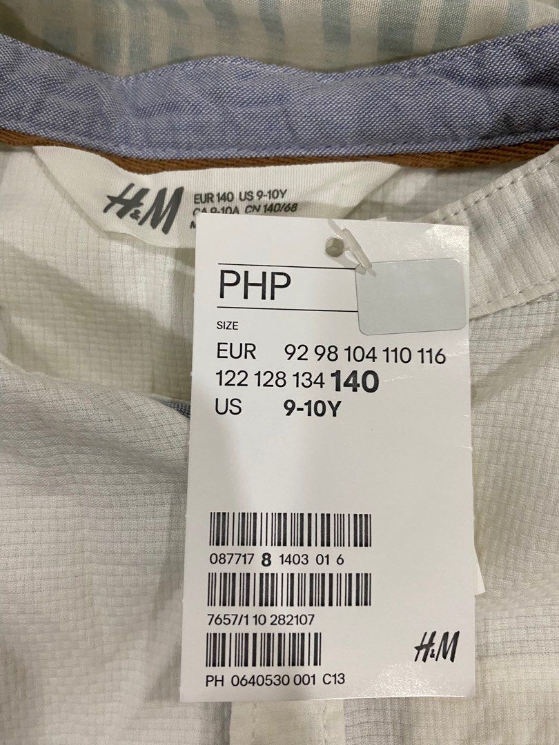 Brand New H&M Set (Category: Babies & Kids Fashion) located in Muntinlupa City. Submitted by rmsalberto (Listing ID 1197227526, Image 3). Description: Guaranteed authentic Guaranteed brand new Polo still has tag Pants don’t have tag but guaranteed unused Size 9-10 y.o. Payment first via bpi or gcash Shipping shouldered by buyer .