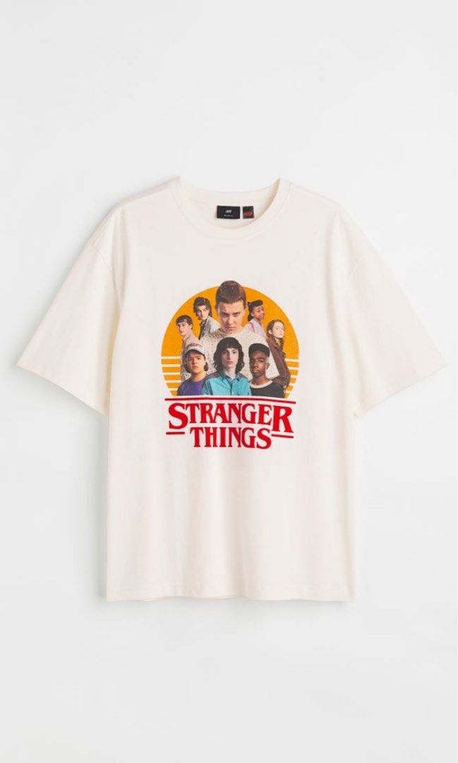 H&M x Stranger Things Tshirt, Men's Fashion, Tops & Sets, Tshirts ...