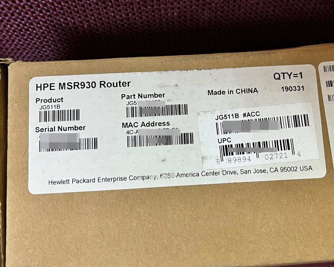 HPE MSR930 Router (JG511B), Computers & Tech, Parts & Accessories ...